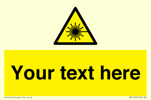 Custom Laser Hazard Sign